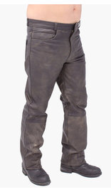 Jamin Leather Men's Vintage Brown Leather Pants #MP705N