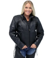 Vented Eagle Leather Jacket for Women #L356VZ