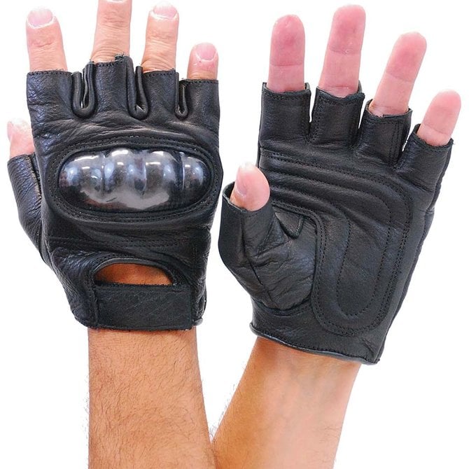 Deerskin Fingerless Leather Gloves #G31VNK