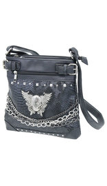 Winged Skull Multi-Chain Purse with CCW Pocket #P6041SKWCK