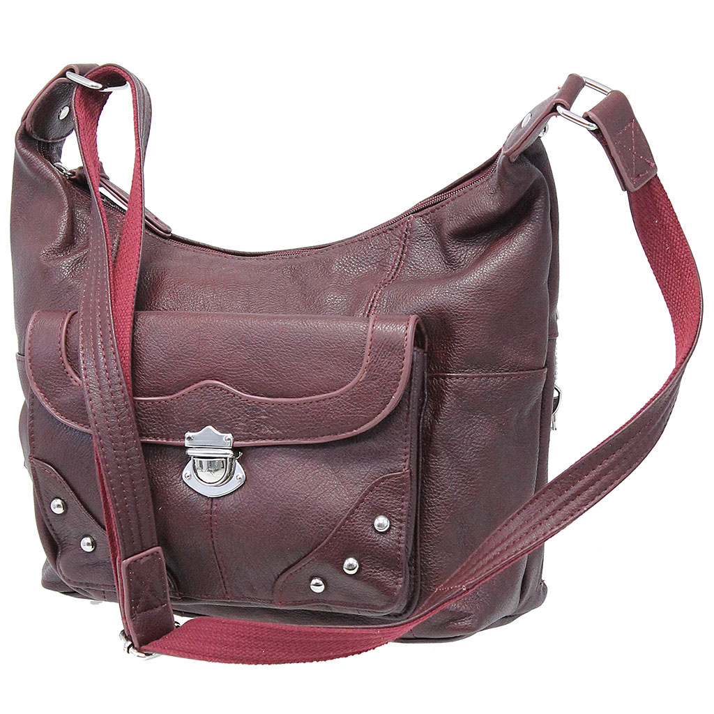 oxblood purse