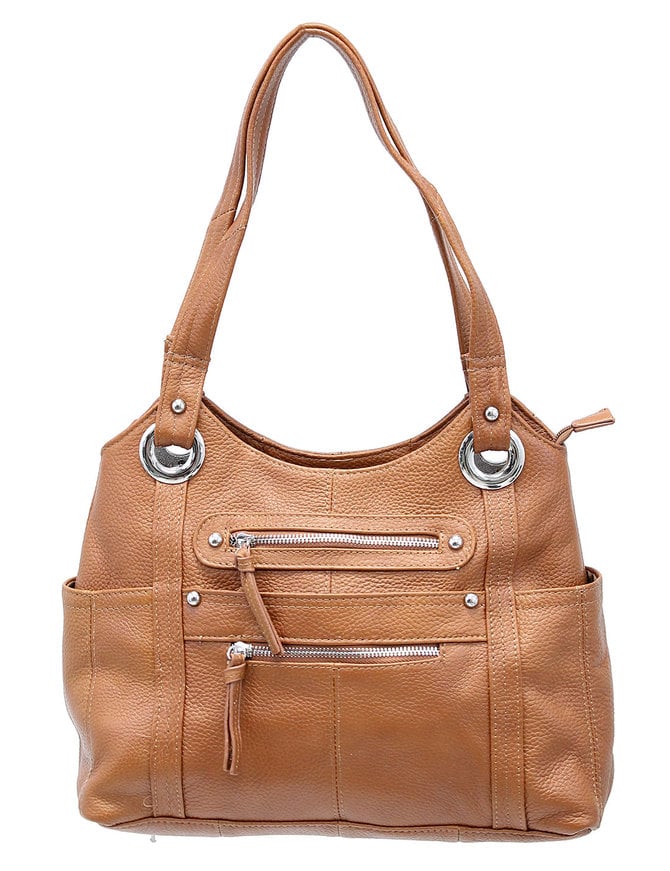 light brown purse