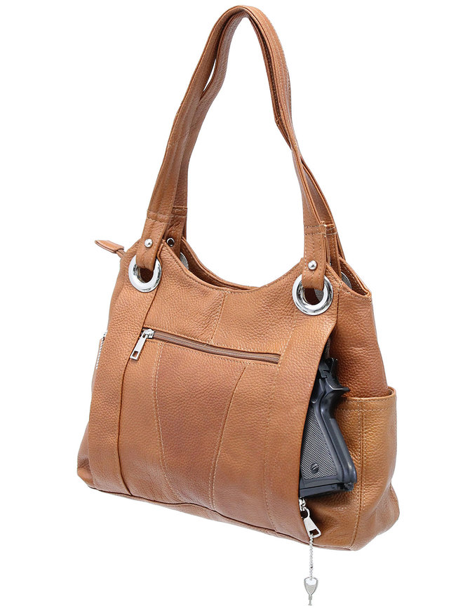 10x13 Light Brown Heavy Leather Purse #P70081GN