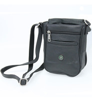 6x8 Black Small Heavy Leather Concealed Pocket Purse with Magnetic Flap #P70180GK