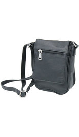 6x8 Black Small Heavy Leather Concealed Pocket Purse with Magnetic Flap #P70180GK