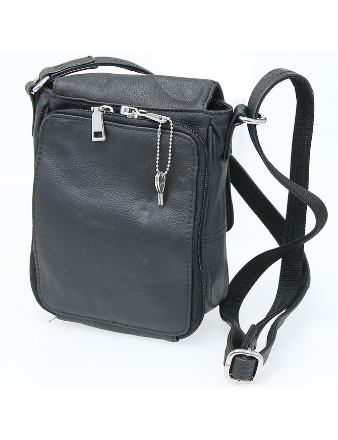 Heavy Duty Large Size Leather Sling Bag w/Cell Pocket #P0011XK - Jamin  Leather®