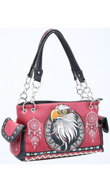 Eagle Head Embroidered Multi-Ring Purse #P939221EH