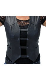 Jamin Leather Black Leather Vest Extenders - Set of 4