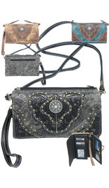 Stud and Concho Clutch Wallet with Strap #WL2060211TS