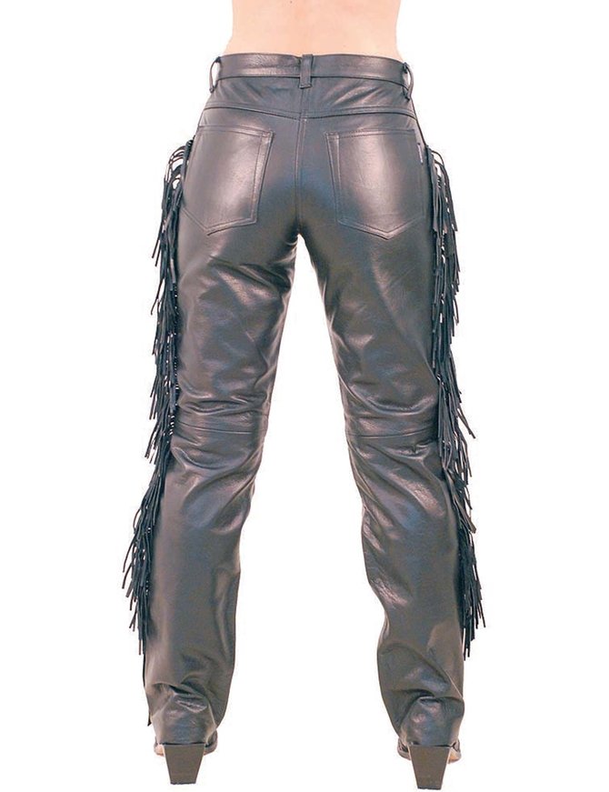 Fringe Western Leather Pants #LP9024SF 