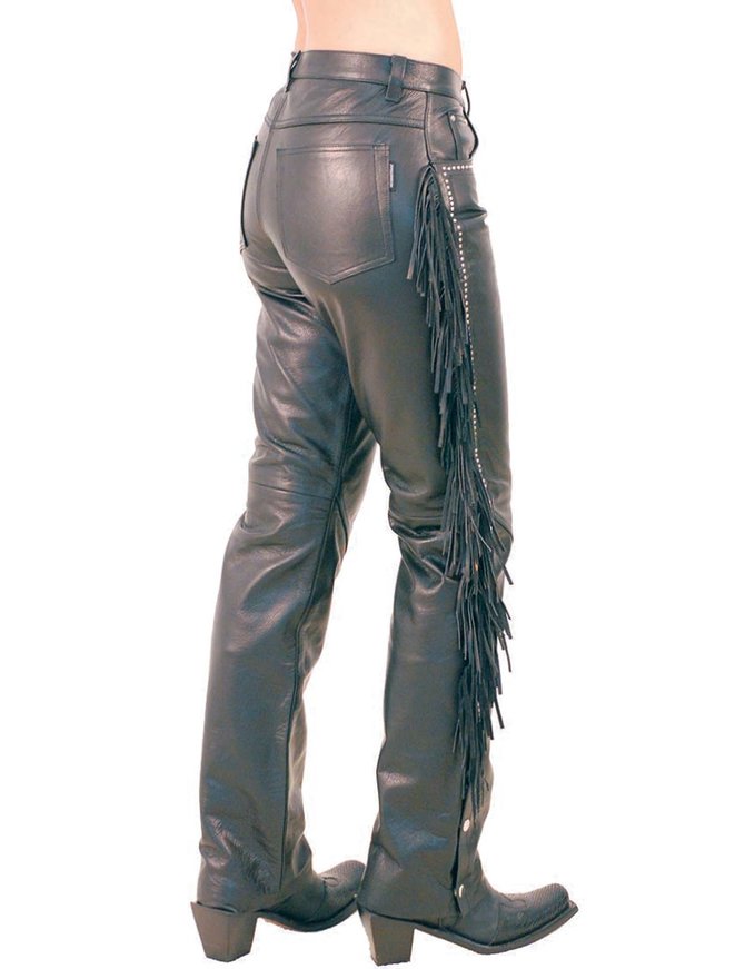 Fringe Western Leather Pants #LP9024SF 