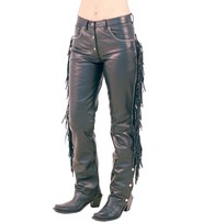 Stud & Fringe Western Leather Pants #LP9024SF