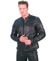 Vented Ultra Premium Leather Motorcycle Jacket - Scooter #M262NZ