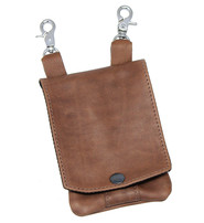 Jamin Leather® Brown Leather Cell Phone Case - Adjustable Clip-On #PKK18091N