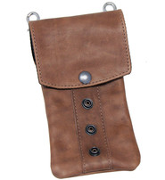 Jamin Leather® Brown Leather Cell Phone Case - Adjustable Clip-On #PKK18091N