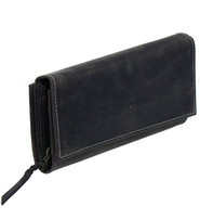 Women's Vintage Charcoal Gray Clutch Wallet #WL163310K