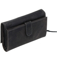 Women's Vintage Charcoal Gray Clutch Wallet #WL163310K