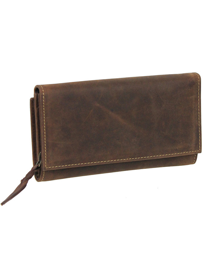 Women's Vintage Brown Clutch Wallet #WL163311N