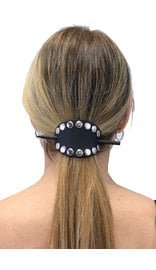 Jamin Leather® Black Studded Stick Barrette #AH101SK