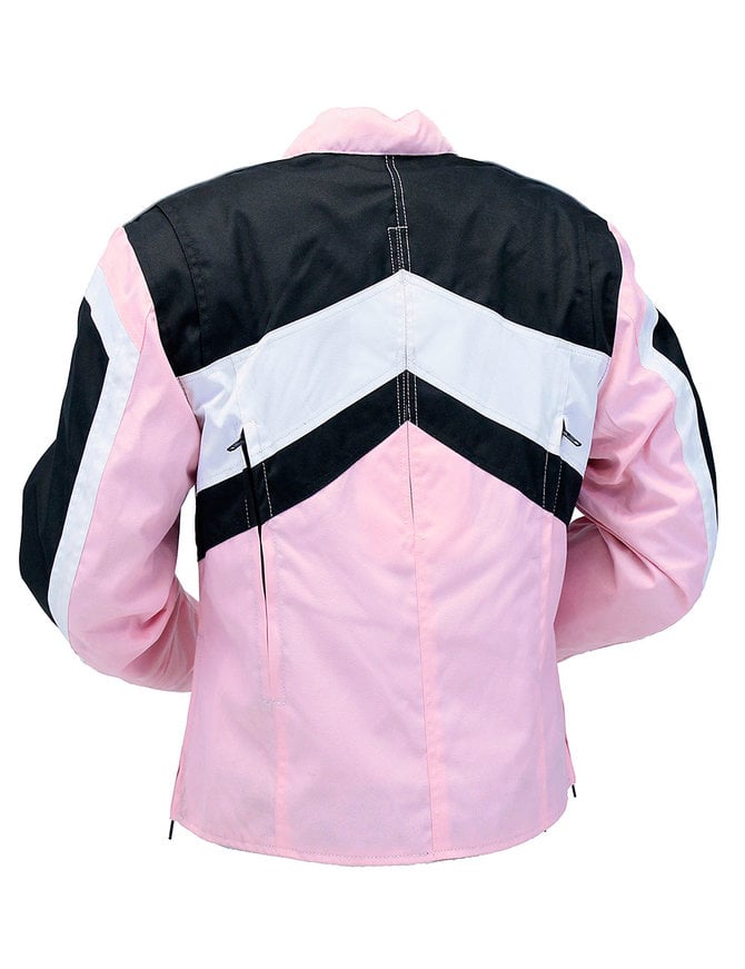 Pink Textile Vented Motorcycle Jacket with Armor #LC3453VZAP