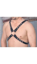 Made in USA Unisex Double Ring Leather Harness #UM101HK