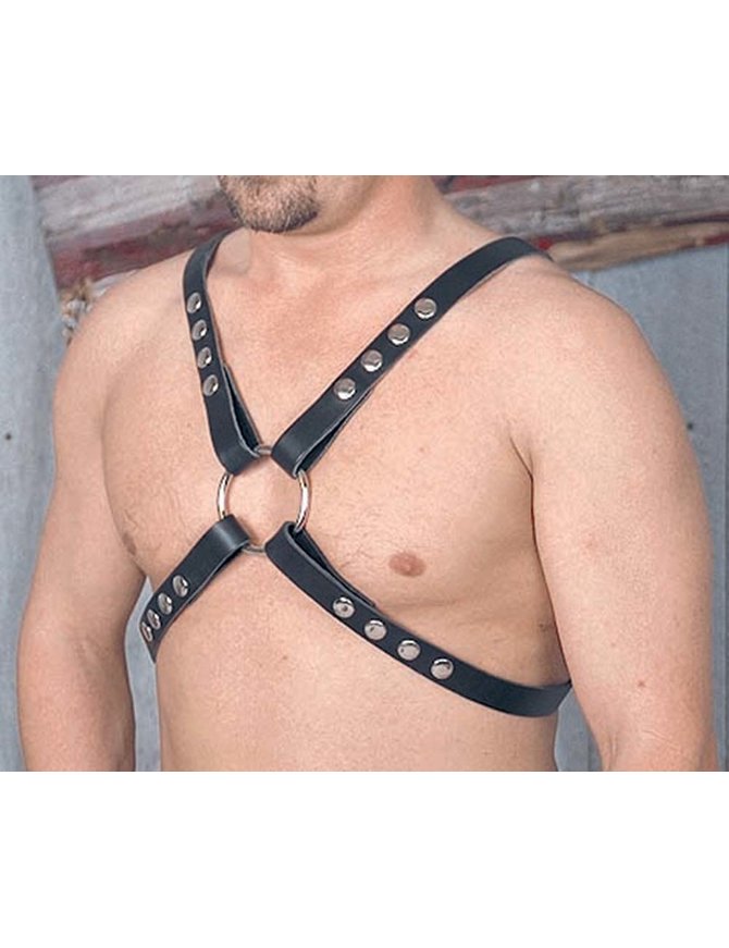 Made in USA Unisex Double Ring Leather Harness #UM101HK