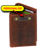 Men's Vintage Brown Classic Trifold Wallet #WM13141NID