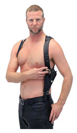 Black Leather Shoulder Holster #A358H