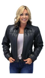 Jamin Leather® Tough Lady Heavy Cowhide Leather Jacket #L1401192ZK