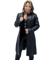 Extra Long Lambskin Leather Trench Coat for Women #L14020LL - Jamin Leather®