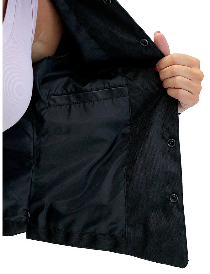 Jamin Leather Frontier Black Leather Shirt for Women #LS43K