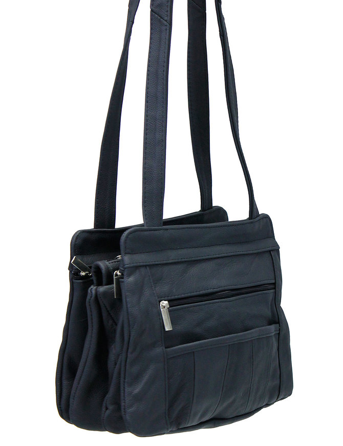 Expandable Double Strap Concealed Pocket Leather Purse P4460GK