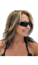 Foam Filled Classic Biker Glasses w/Thick Black Frame #SG2182FF