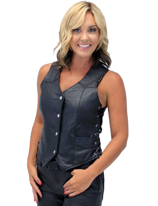 Ladies Side Lace Economy Vest #VL338PL