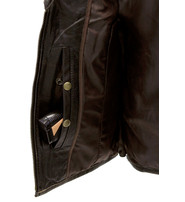 Unik Women's Vintage Brown Conceal Carry Leather Vest #VLA686GN