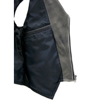 Jamin Leather Women's Vintage Brown V-Zip Leather Vest #VLA2038ZN
