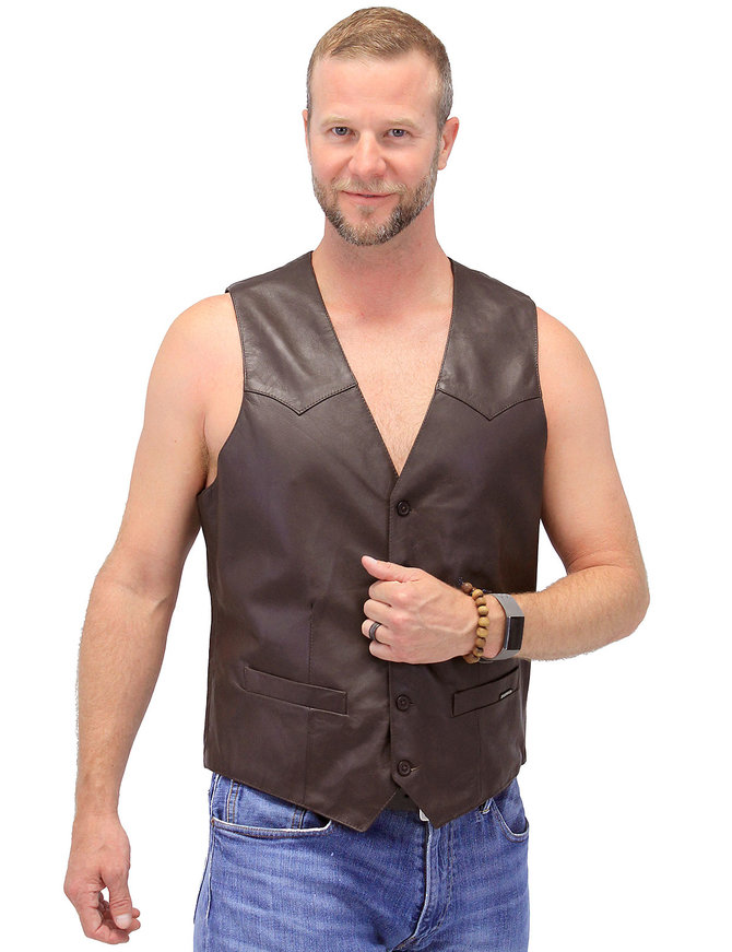 Mens button hot sale down vest