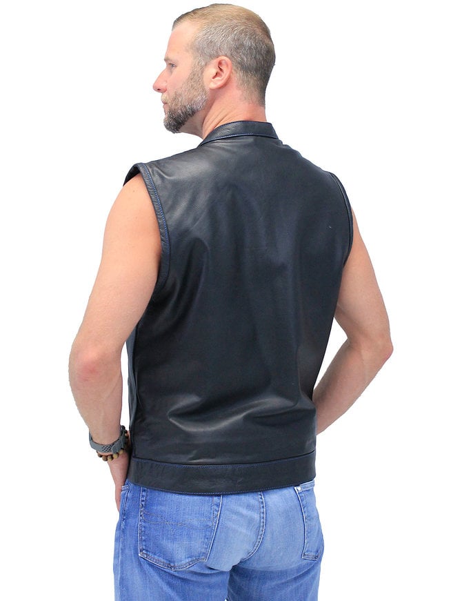 thin leather vest