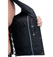 Unik Vintage Black Side Lace CCW Straight Bottom Vest #VMA2611GK