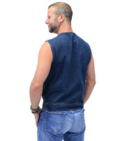 First MFG Blue Denim Club Vest w/Easy Access Pocket #VMC624GU