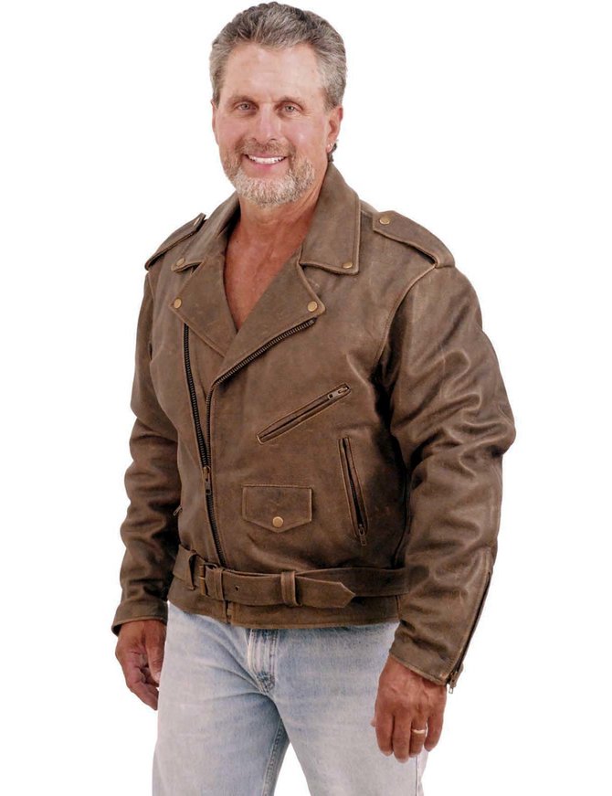 Rich Brown Genuine Leather Jacket for Men #M38ZN - Jamin Leather®