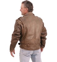 Jamin Leather® Rich Brown Genuine Leather Jacket for Men #M38ZN