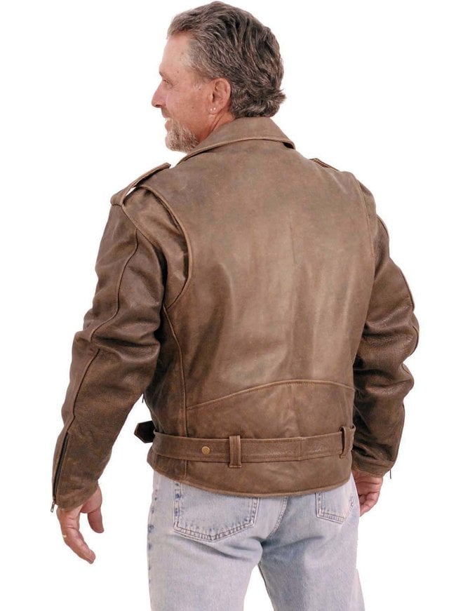 Jamin Leather Rich Brown Genuine Leather Jacket for Men #M38ZN
