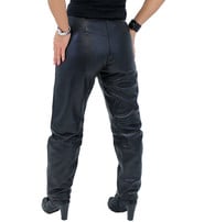 Double Snap Ladies Lambskin Leather Pants #LP3213K