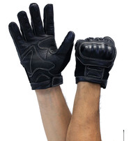 Ultimate Leather Motorcycle Gloves w/Knuckle Armor #G8245KNK