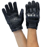 Ultimate Leather Motorcycle Gloves w/Knuckle Armor #G8245KNK