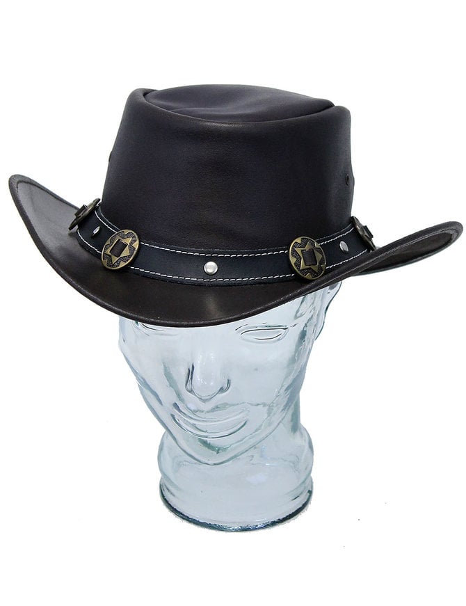 Dark Brown Outback Hat with Concho Band #H92111CN