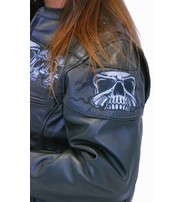 Women's Reflector Skull Vented MC Jacket #L181RSKK