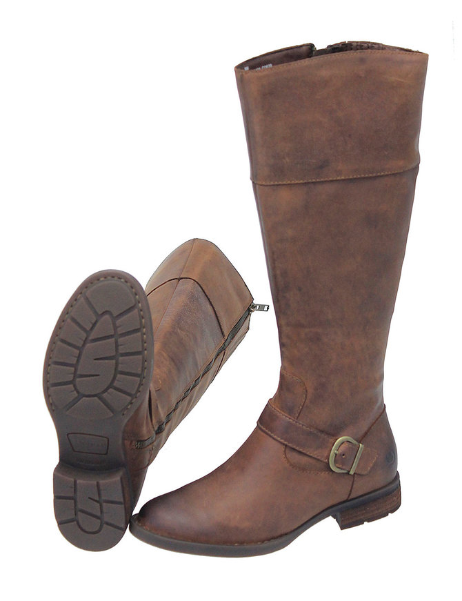 Born Footwear Born 16 in Vintage Brown Equine Zip Boot #BL12406BZN