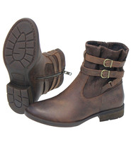 Born Footwear Born Vintage Brown Double Strap Zipper Boot #BL26357BZN